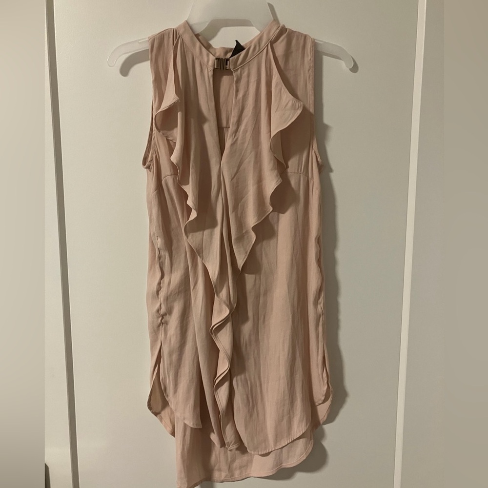 H&M Light Pink Ruffle Blouse